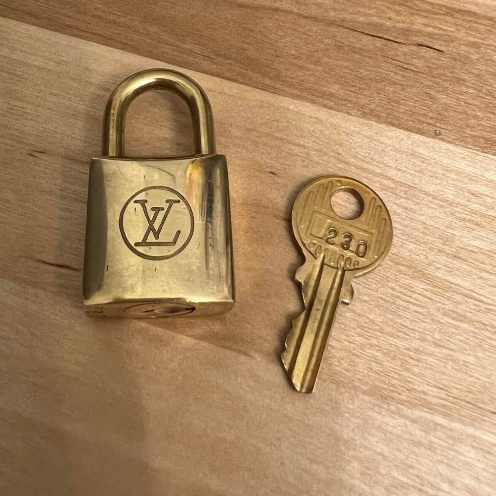 #230 Authentic Vintage Louis Vuitton Lock and Key